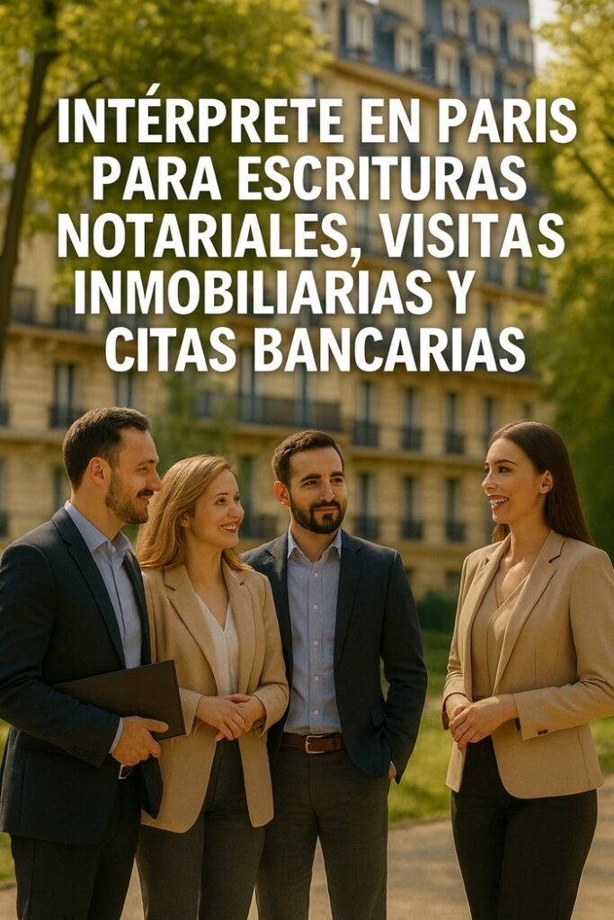 Traductora interprete en paris para escrituras notariales, visitas y citas