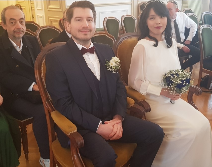 Mariage d&rsquo;Olivier et Ten &agrave; la mairie de Paris Centre avec interpr&eacute;tation en anglais