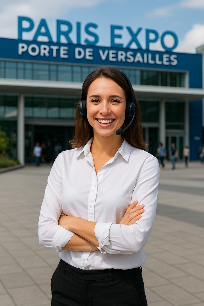 Interpr&egrave;te anglais-fran&ccedil;ais en mission sur un salon professionnel - Parc des Expositions Porte de Versailles, Paris